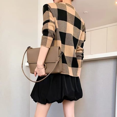 check cardigan