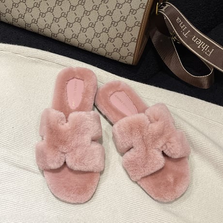 eco fur sandal
