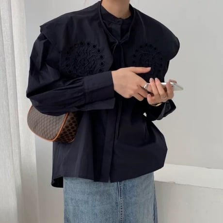 big  collar  blouse