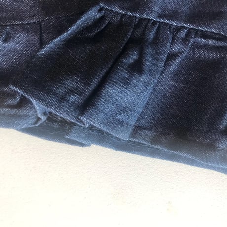 v-neck frill long onepiece