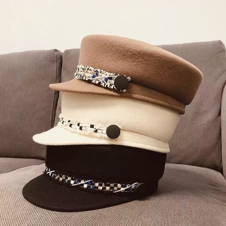 【即納あり】tweed line casquette