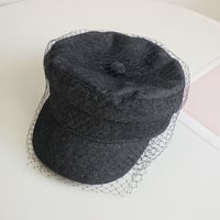 denim tulle casquette