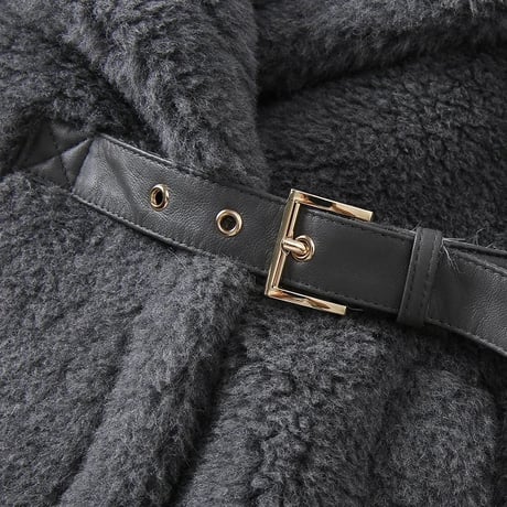 ベルト付き poncho coat