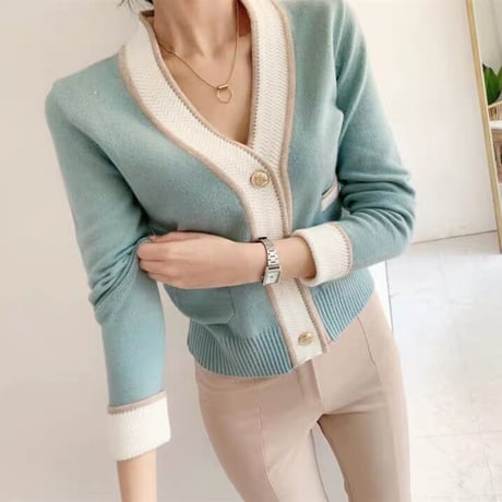 gold button cardigan