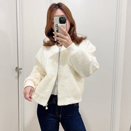 tweed blouson