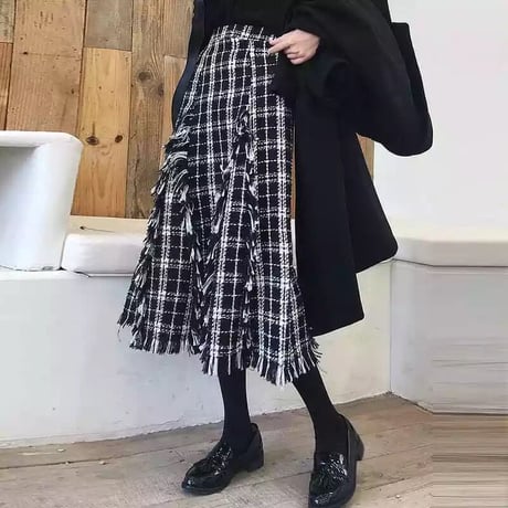 ツイードモノトーン スカート