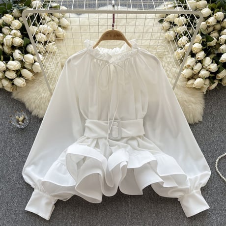 ベルト付き blouse