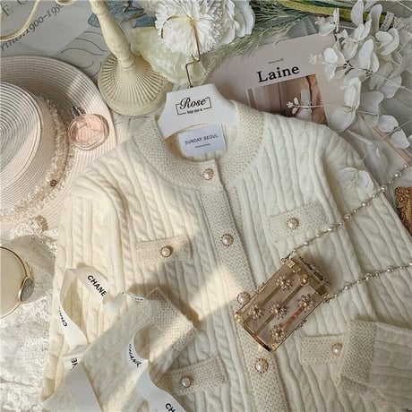 pearl button knit cardigan