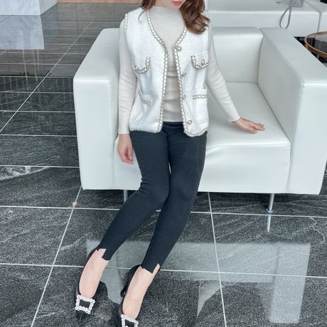 pearl button vest