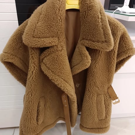 ベルト付き poncho coat