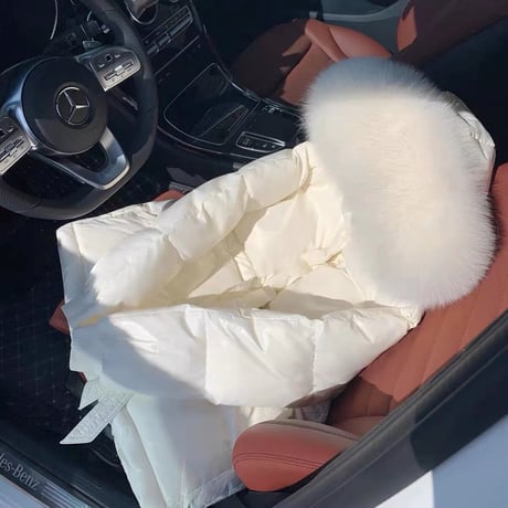 fox fur down jacket