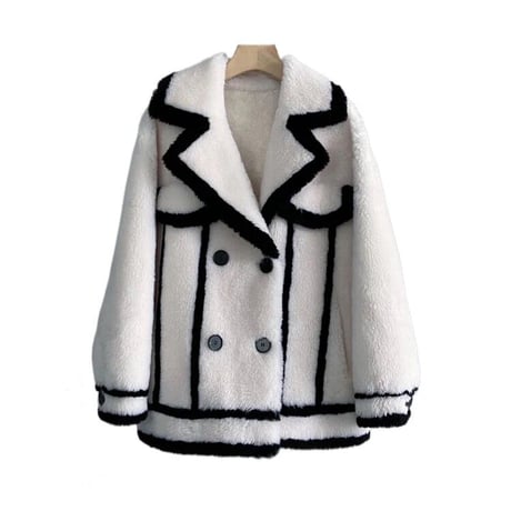 【ウール】bi-color short coat