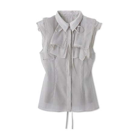 big collar sleeveless blouse