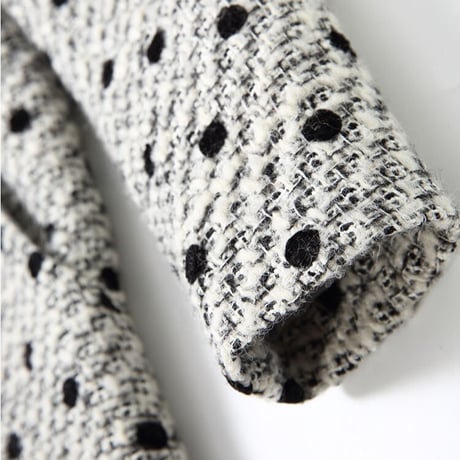 tweed dot coat