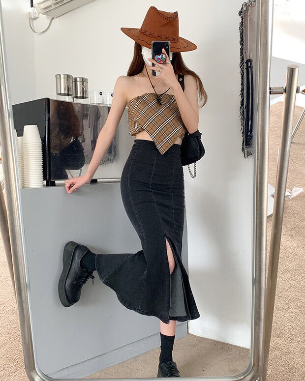 マーメイド ブラックデニムスカート | BrillantSelect Store