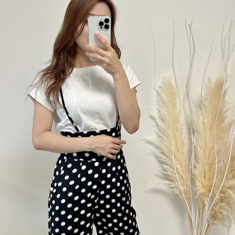 High waist dot pants
