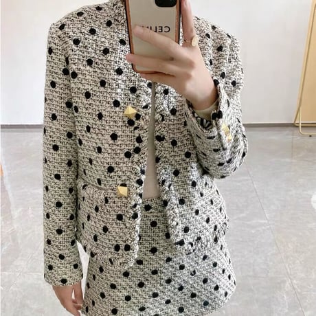 tweed dot jacket