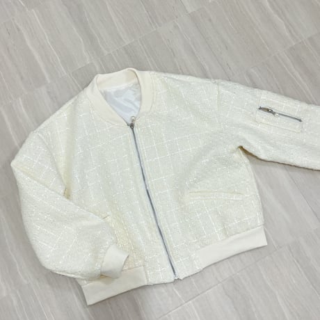 tweed blouson