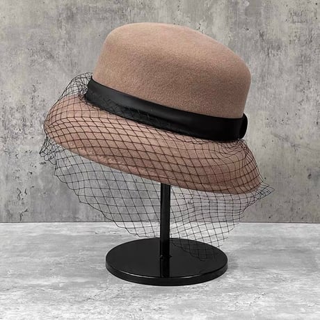 tulle wool hat