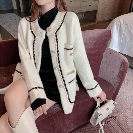 pearl button cardigan