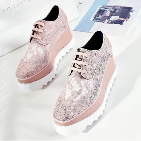 platform lace shoes