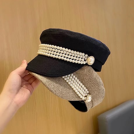 pearl chain casquette