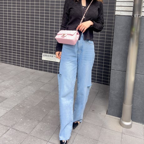 side cut denim