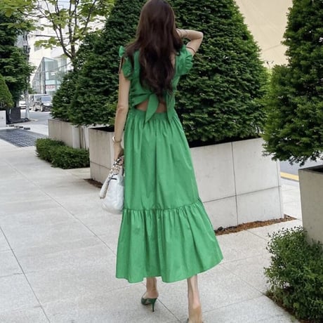 green frill onepiece