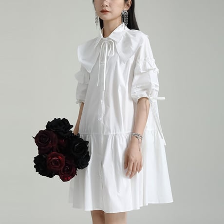 frill blouse onepiece