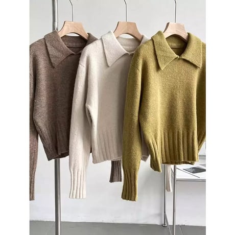 襟付き knit