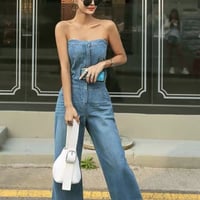 Denim rompers