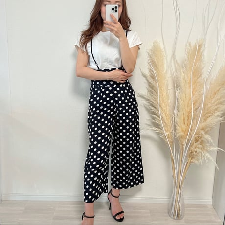 High waist dot pants