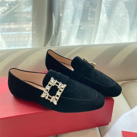 suède bijou flat shoes