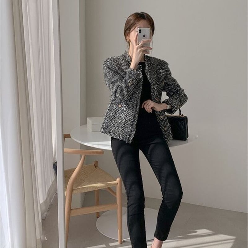 ノーカラー ツイード ジャケット | BrillantSelect Store ノーカラー ツイード ジャケット | BrillantSelect Store