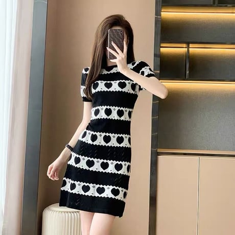 【即納】heart onepiece