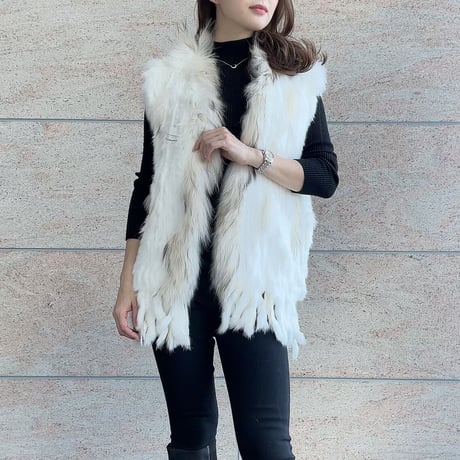 rabbit fur vest