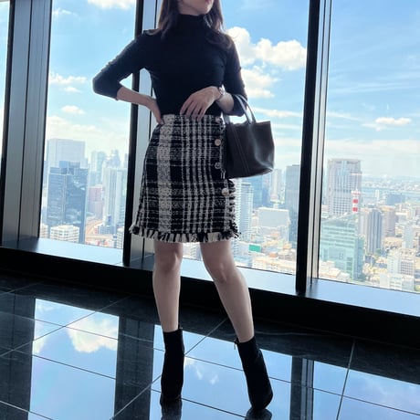tweed mini skirt