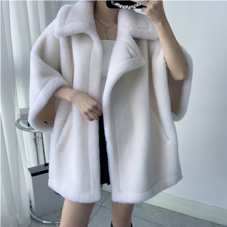 【ウール100%】poncho coat