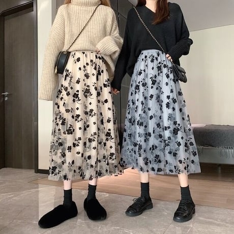 フラワーチュールスカート