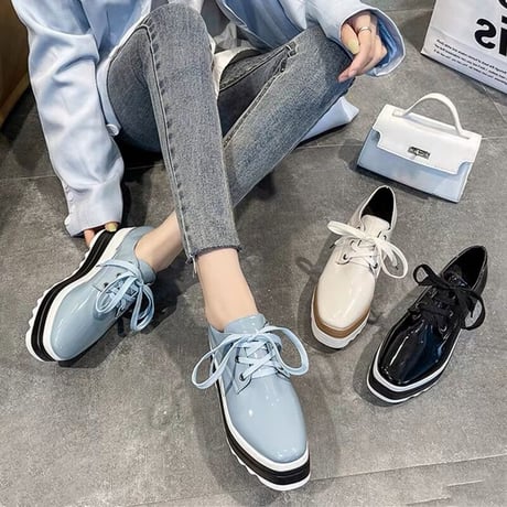 platform enamel shoes