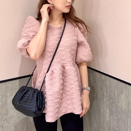 Puff sleeve peplum tops