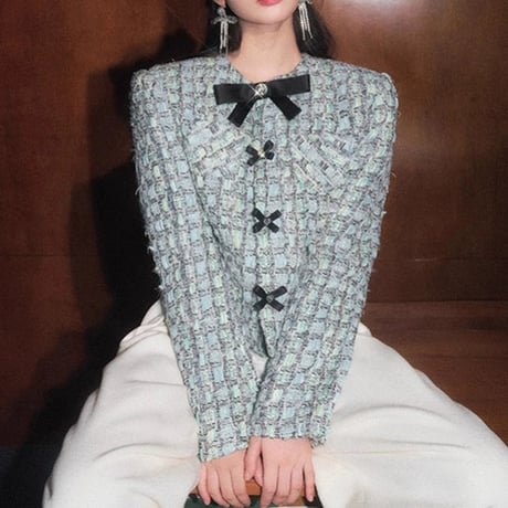 ribbon tweed jacket