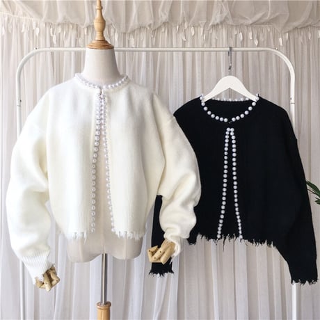 【高品質】pearl cardigan