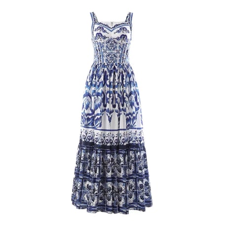 blue long onepiece