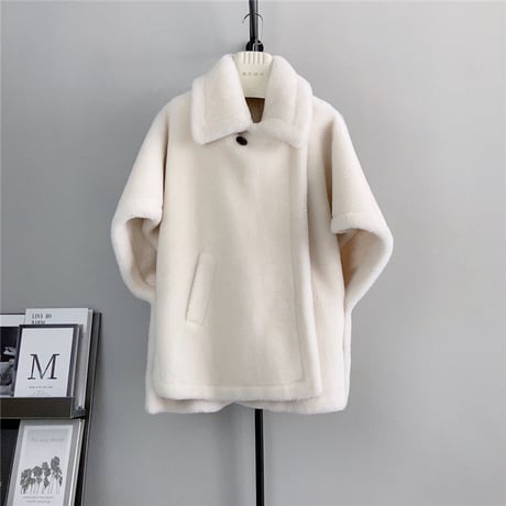 【ウール100%】poncho coat