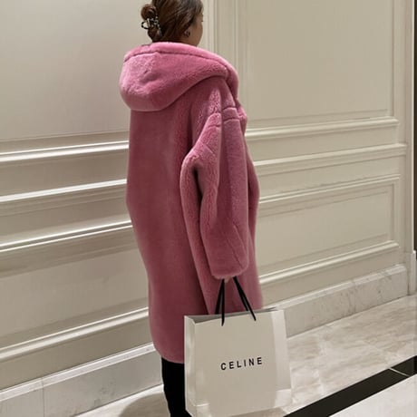 フード付き 【ウール100%】 long coat