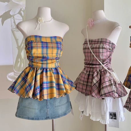 check peplum tops