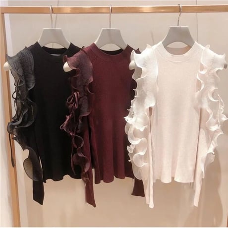 sleeve frill tops