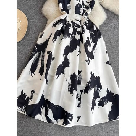 sleeveless print onepiece