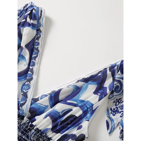 blue long onepiece